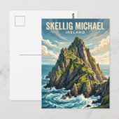 Skellig Michael Irland Postkarte (Vorne/Hinten)