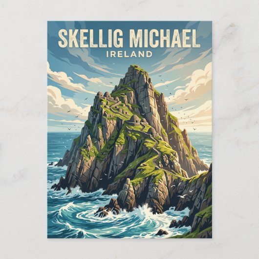 Skellig Michael Irland Postkarte (Vorderseite)
