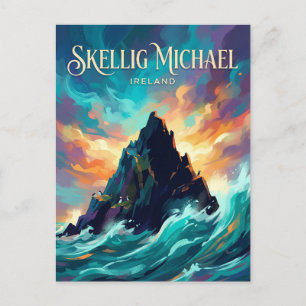 Skellig Michael Irland Postkarte
