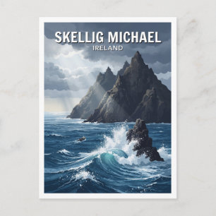 Skellig Michael Meeresklippen Portmagee Irland Postkarte