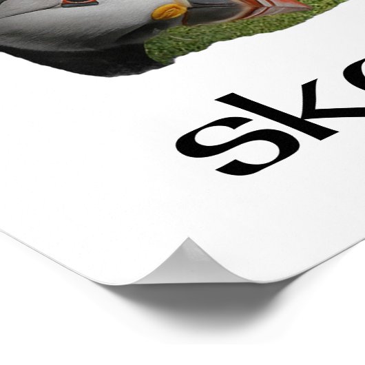 Skellig Michael, Puffin, Skellig Michael Poster (Ecke)