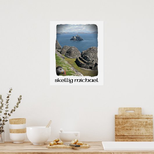 Skellig Michael, Puffin, Skellig Michael Poster (Küche)