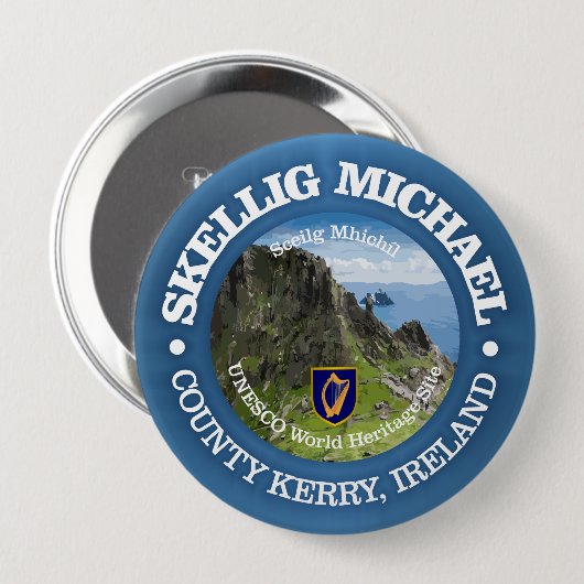 Skellig Michael (rd) Button (Vorne & Hinten)