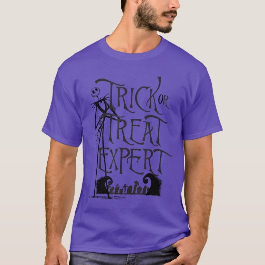 Skellington Süßes oder Saures Halloween T-Shirt (Vorderseite)