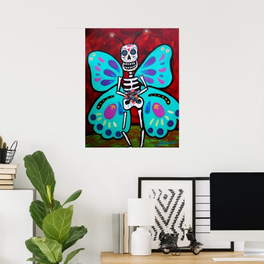 SKELLY BUTTERFLY POSTER (Heimbüro)