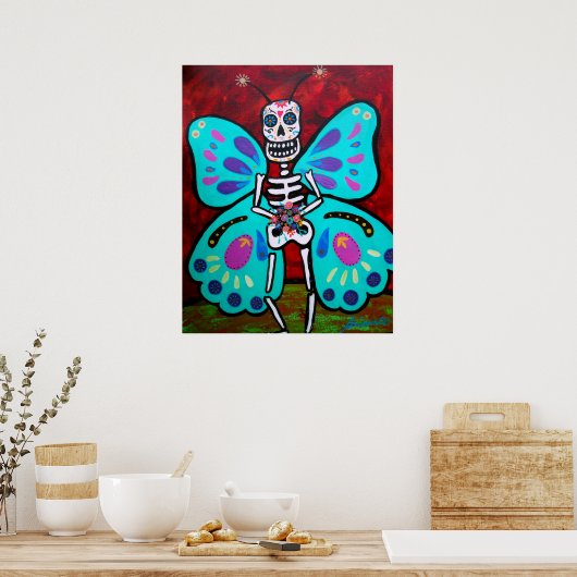 SKELLY BUTTERFLY POSTER (Küche)