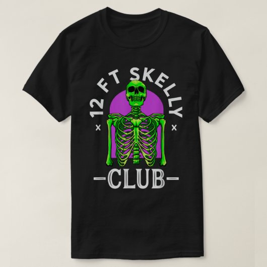 Skelly Club 3,5 m - Halloween 12 Foot Skeleton App T-Shirt (Design vorne)