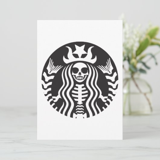 Skeloqueen Top T-Shirt Beängstigender Halloween St Karte (Stehend Vorderseite)