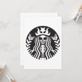 Skeloqueen Top T-Shirt Beängstigender Halloween St Karte (Vorderseite/Rückseite Beispiel)