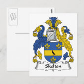 Skelton Familienwappen Postkarte (Vorne/Hinten)