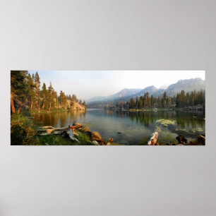 Skelton Lake at Golden Dusk - Mammoth Lakes Basin Poster