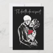 Skelton Lovers bis zum Tod Feiertagskarte (Vorderseite)
