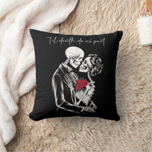 Skelton Lovers bis zum Tod Kissen
