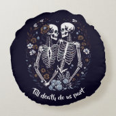 Skelton Lovers bis zum Tod, uns Teil Rundes Kissen (Rückseite)