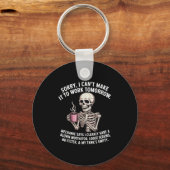 Skelton Sorry I Can't Make It To Work Tomorrow Mec Schlüsselanhänger (Vorderseite)