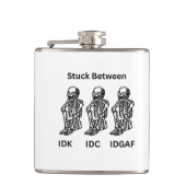 Skelton steckte an einem flachmann (Vorderseite)