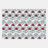 Skeltonen, Geister, Schlangen Design perfekt Hallo Geschenkpapier Set (Vorderseite 2)