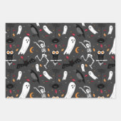 Skeltonen, Geister, Schlangen Design perfekt Hallo Geschenkpapier Set (Vorderseite)
