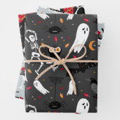Skeltonen, Geister, Schlangen Design perfekt Hallo Geschenkpapier Set (Beispiel)
