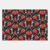 Skeltonen, Geister, Schlangen Design perfekt Hallo Geschenkpapier Set (Vorderseite 3)