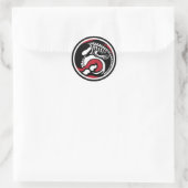 Skelwal Runder Aufkleber (Tasche)
