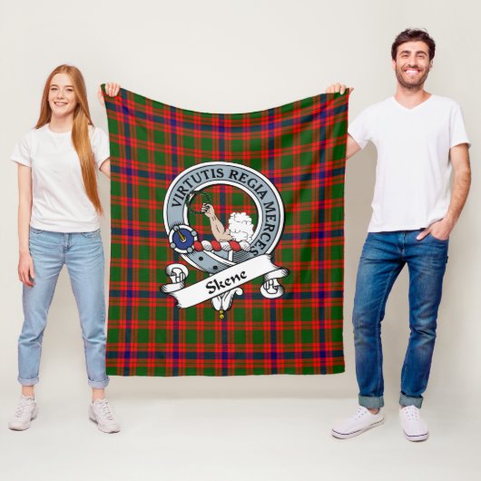 Skene Modern Clan Abzeichen Tartan Kariert Fleecedecke (Beispiel)