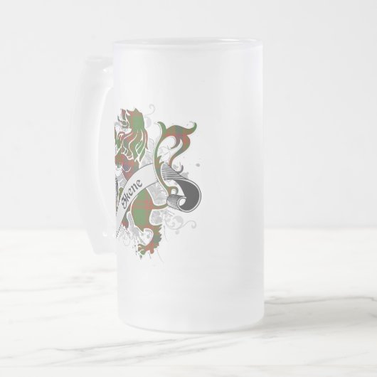 Skene Tartan Lion Mattglas Bierglas (Vorderseite Links)