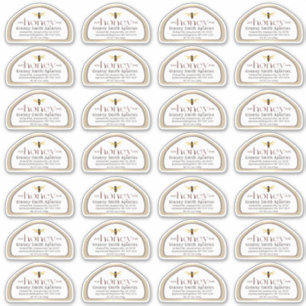Skep-förmiges Honey-Etikett für 12 oz Jar Gold Bor Aufkleber