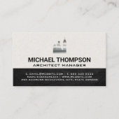 Skepper-Gebäude-Symbol | Metall Visitenkarte (Vorderseite)