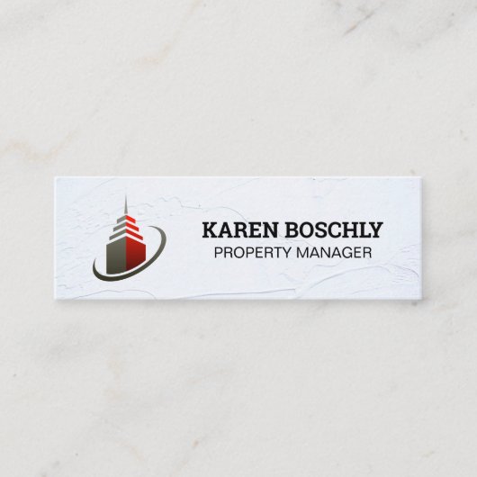 Skepper-Gebäude-Symbol Mini Visitenkarte (Vorderseite)