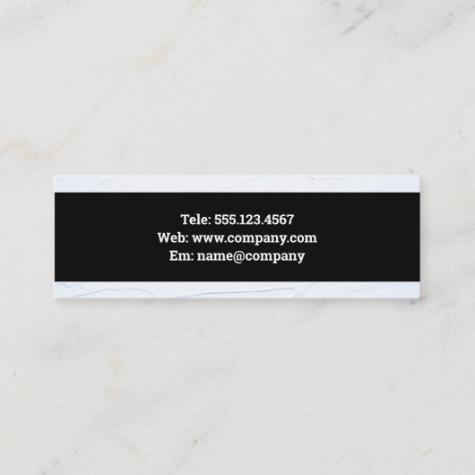 Skepper-Gebäude-Symbol Mini Visitenkarte (Rückseite)