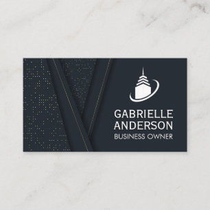 Skepper-Gebäude-Symbol Visitenkarte