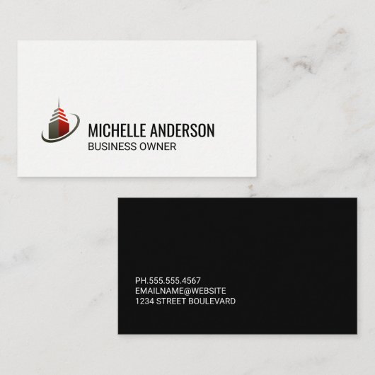 Skepper-Gebäude-Symbol Visitenkarte (Vorne/Hinten)