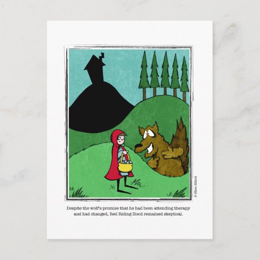 SKEPTICAL Cartoon von Ellen Elliott Postkarte (Vorderseite)