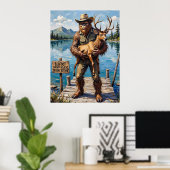 Skeptiker am See: Bigfoot's Dockside Companion Poster (Heimbüro)