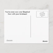 Skeptikkühe Danke, Postcard Postkarte (Rückseite)