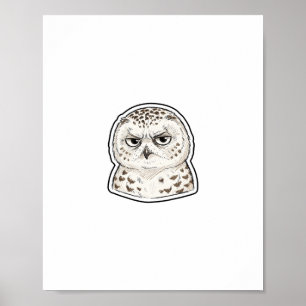 Skeptische Eule Poster