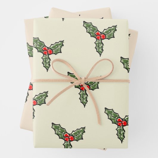 Skeptische Mistel-Weihnachten Geschenkpapier Set (Beispiel)