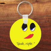 skeptisches Gesicht Schlüsselanhänger (Vorderseite)