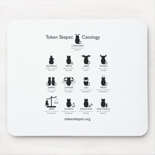 Skeptisches Scheincatology/Astrologie Mousepad (Vorne)