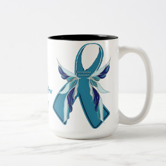 Skerodermie-Bewusstseins-aquamarine Zweifarbige Tasse