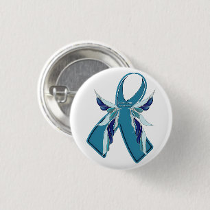Skerodermie-Bewusstseins-aquamarines Band-runder Button