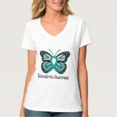 Skerodermie-Bewusstseins-Schmetterling T-Shirt (Vorderseite)