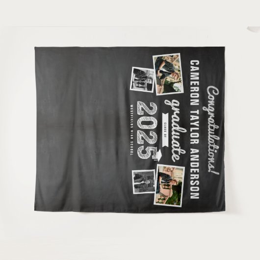 Sketch-Abschluss 2024 Chalkboard 4 Foto Hintergrun Wandteppich (Vorderseite (Horizontal))