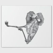 Sketch American BW Flamingo | Funny Flaming Geschenkpapier (Flach)