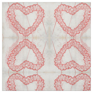 Sketch Art Heart Wreath Stoff