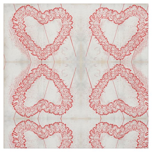 Sketch Art Heart Wreath Stoff (Muster)