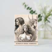 Sketch Art Olympian Griechisch Goddesses Postcard Postkarte (Stehend Vorderseite)