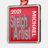 Sketch Artist Extraordinaire CUSTOM Ornament Aus Metall (Links)