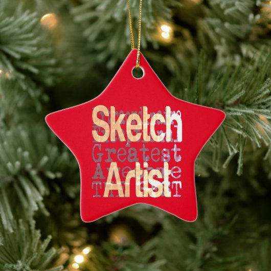 Sketch Artist Extraordinaire Keramik Ornament (Baum)
